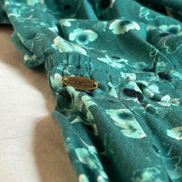 Sold! - O'Neill Teal Cadence Open Back Ruched Side Strappy Romper - Picture 4 of 4